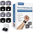 TOULIFLY Travel Wristbands,Travel Motion Sickness Relief Wrist Band,Natural Nausea Relief (Grey+Black)
