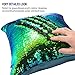 URSKYTOUS Reversible Sequin Pillow Case Decorative Mermaid Pillow Cover Color Changing Cushion Throw Pillowcase 16” x 16”,Fancy Green and Black