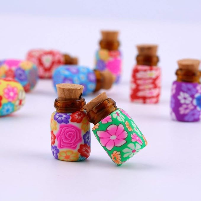 TAOHOU Botellas de Arcilla polimérica de Vidrio de 10 Piezas con ...