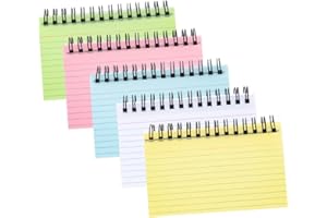 MINAOLULUS 5pcs Small Spiral Notepads Tear-Off Memo Pads Portable Office School Supplies Daily Plan to-do List Notepads