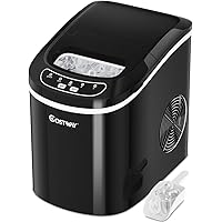 COSTWAY Ice Maker Countertop, 26LBS/24H Portable and Compact Ice Machine, Ice Cubes Ready in 6 Mins, Electric High…