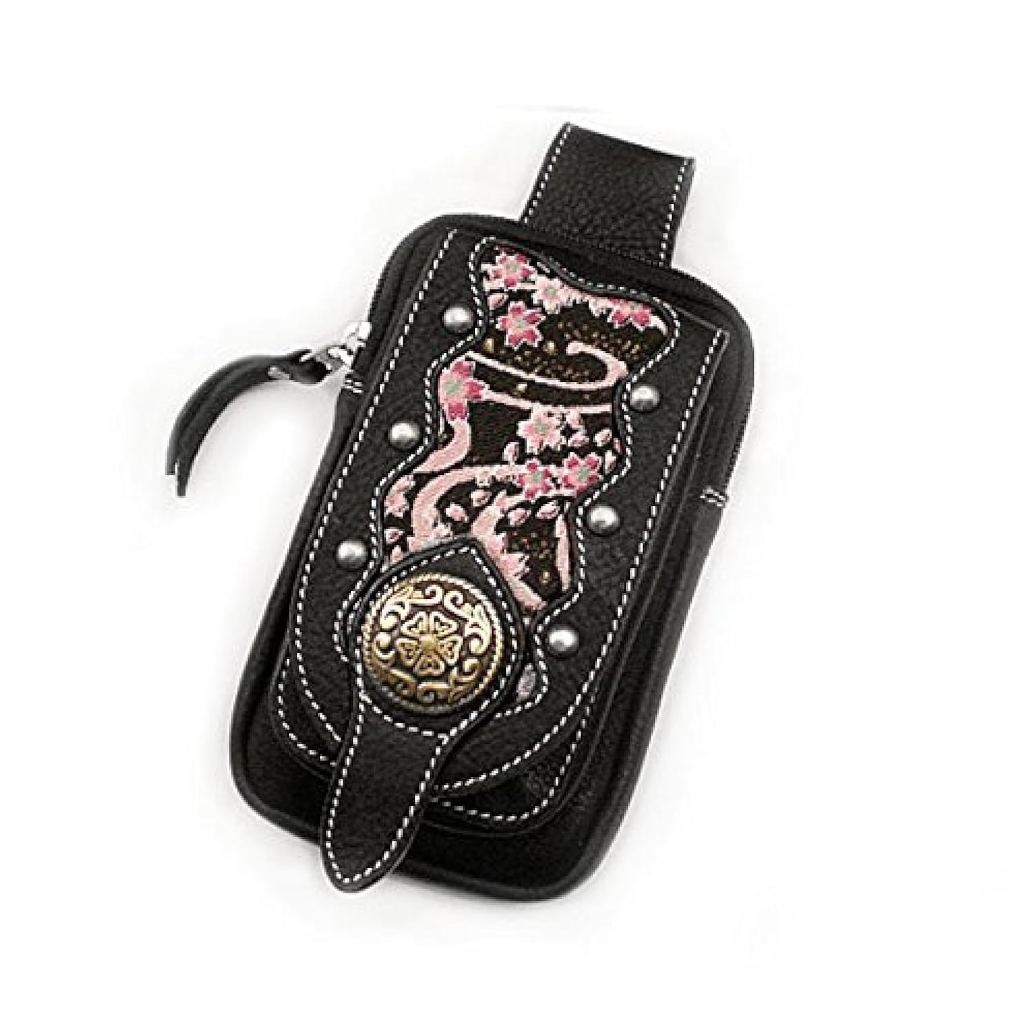 本革 京友禅 Id Plus Iphone B00mb たばこケース レザー Ic2407b46 スマホケース 和柄 ミニウエストポーチ バッグスーツケース 最安値