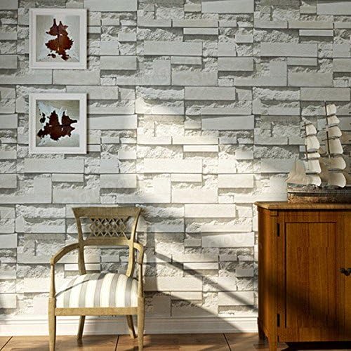 dipshop Brick Pattern 3D Textured Non-woven Wallpaper Sticker Background Home Decoration