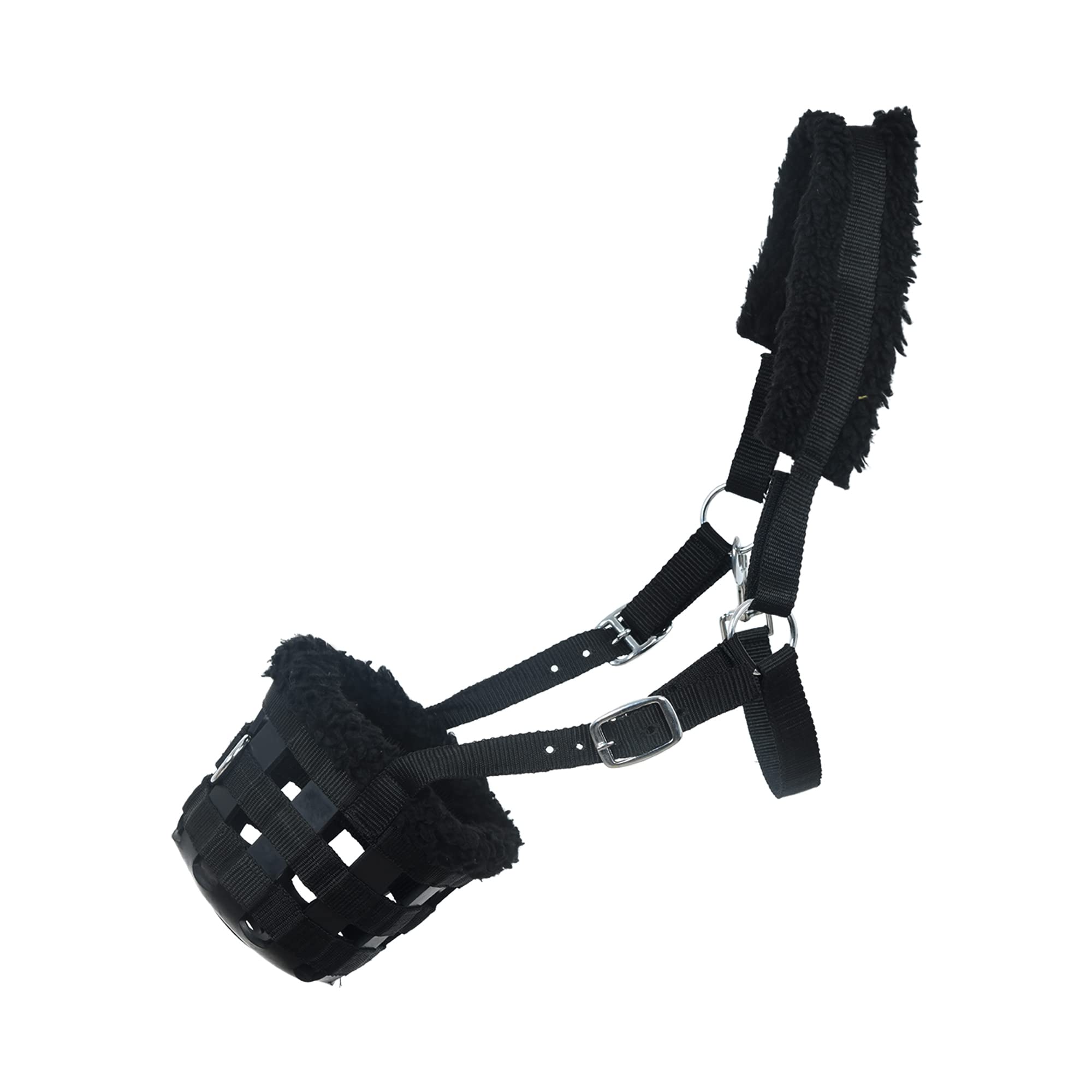 SIE Horse Grazing Muzzle Feed Bags (Full, Black)