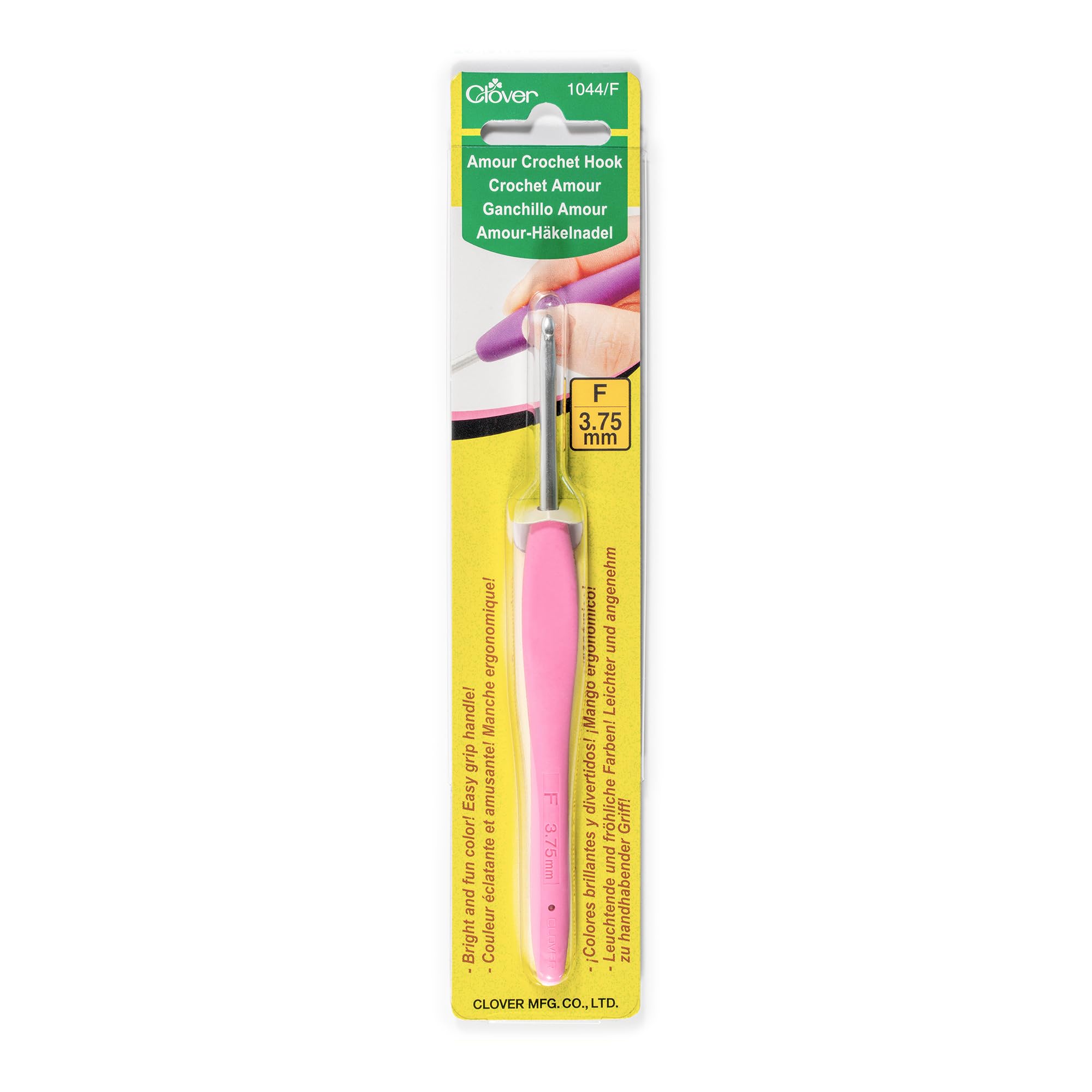 Clover Amour Crochet Hook-Size F5/3.75mm, Other, Multicoloured
