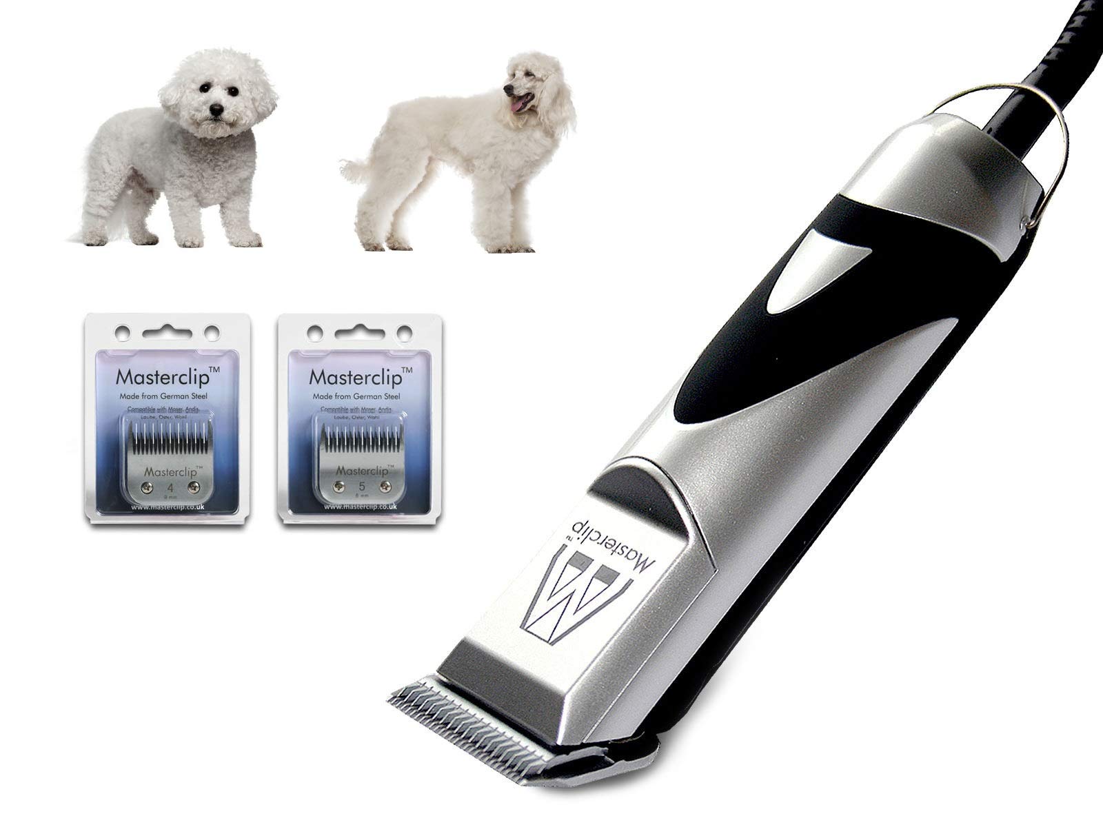 Masterclip Bichon Frise | Poodle | Poochon Professional Dog Clippers Set Pet Grooming Clipper Trimmer Supplies