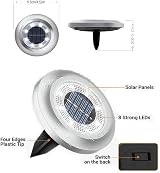 Torchtree 2023 Upgraded Solar Outdoor Ground Lights 12 Pack 8 LED 40 lm IP65 view 2
