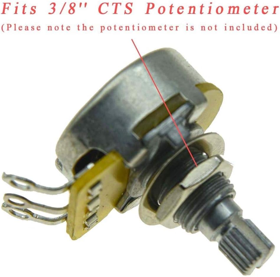 KAISH 20pcs US Thread 3/8″ Guitar Pots Nuts Potentiometer Hex Nut and