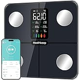 Smart Scale for Body Weight – Large Backlit Display Ultra‑Precise Bathroom Weight Scale with 15 Body Composition Metrics, App Sync Bluetooth & Multi‑User Profiles
