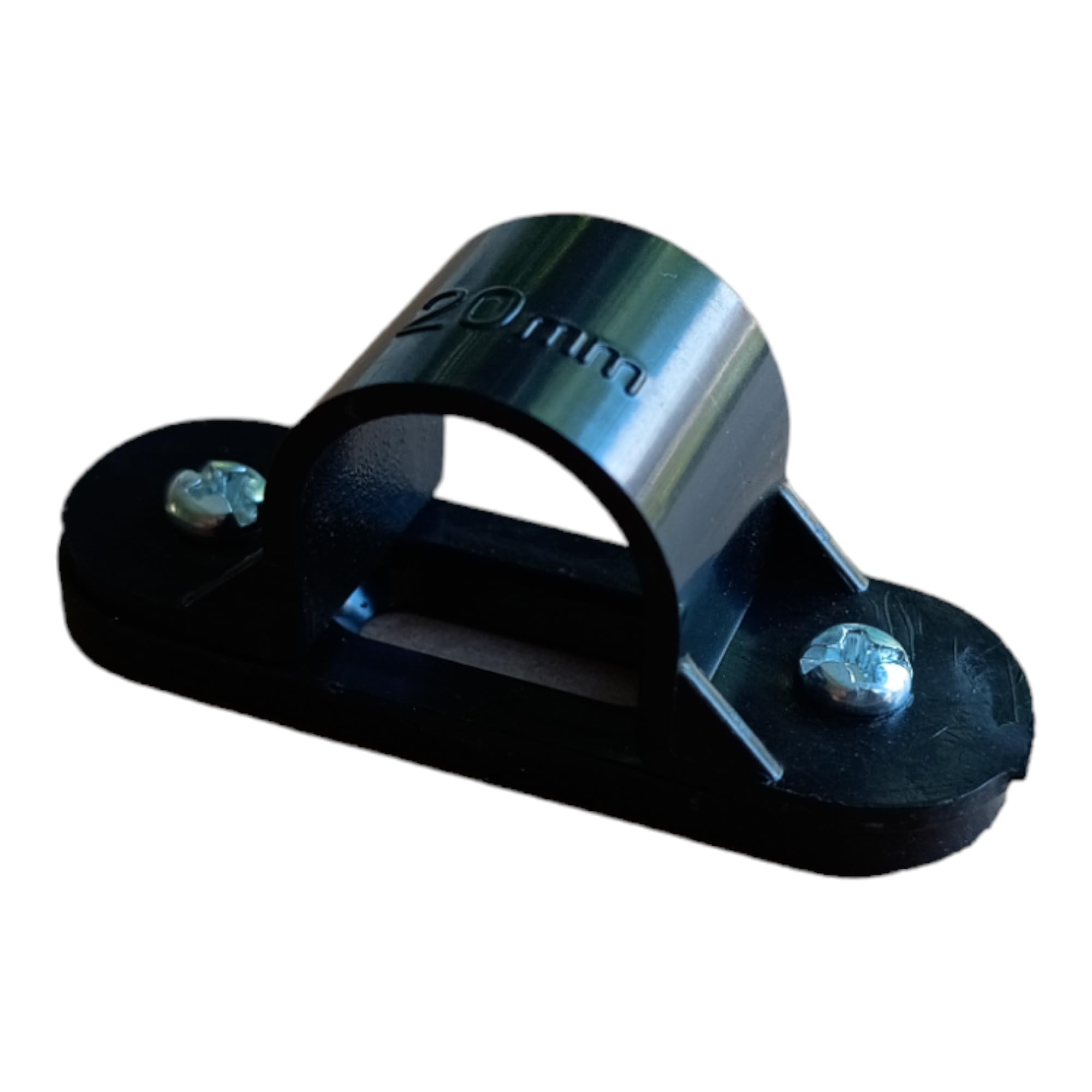 20MM Plastic PVC Conduit Spacer Bar Saddles - Pack of 10 (Black)