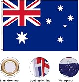 Jc.upin 3x5 Ft Australian Flag, UV Fade Resistant Party Decoration view 3
