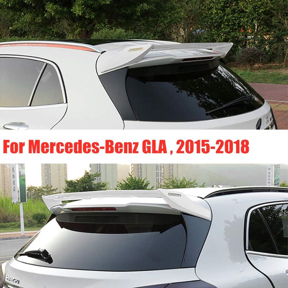 HJHNB ABS Lightweight Car Rear Spoiler, Roof Trunk Boot Tail Lid Window Wing Lip for Mercedes 5-Door Hatchback GLA 200 220 260 AMG Style, 2015-2018,White