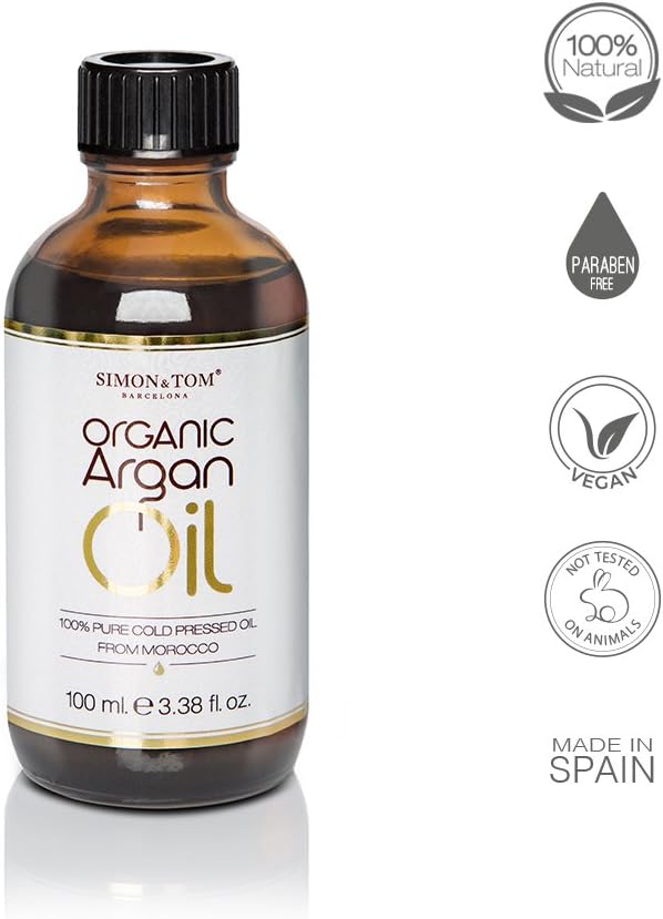 Simon&Tom Argan Oil, Pure Organic Argan Oil from Morocco, Body Moisturizer for Dry Skin Care, Suitable for Hair Face - Image 3