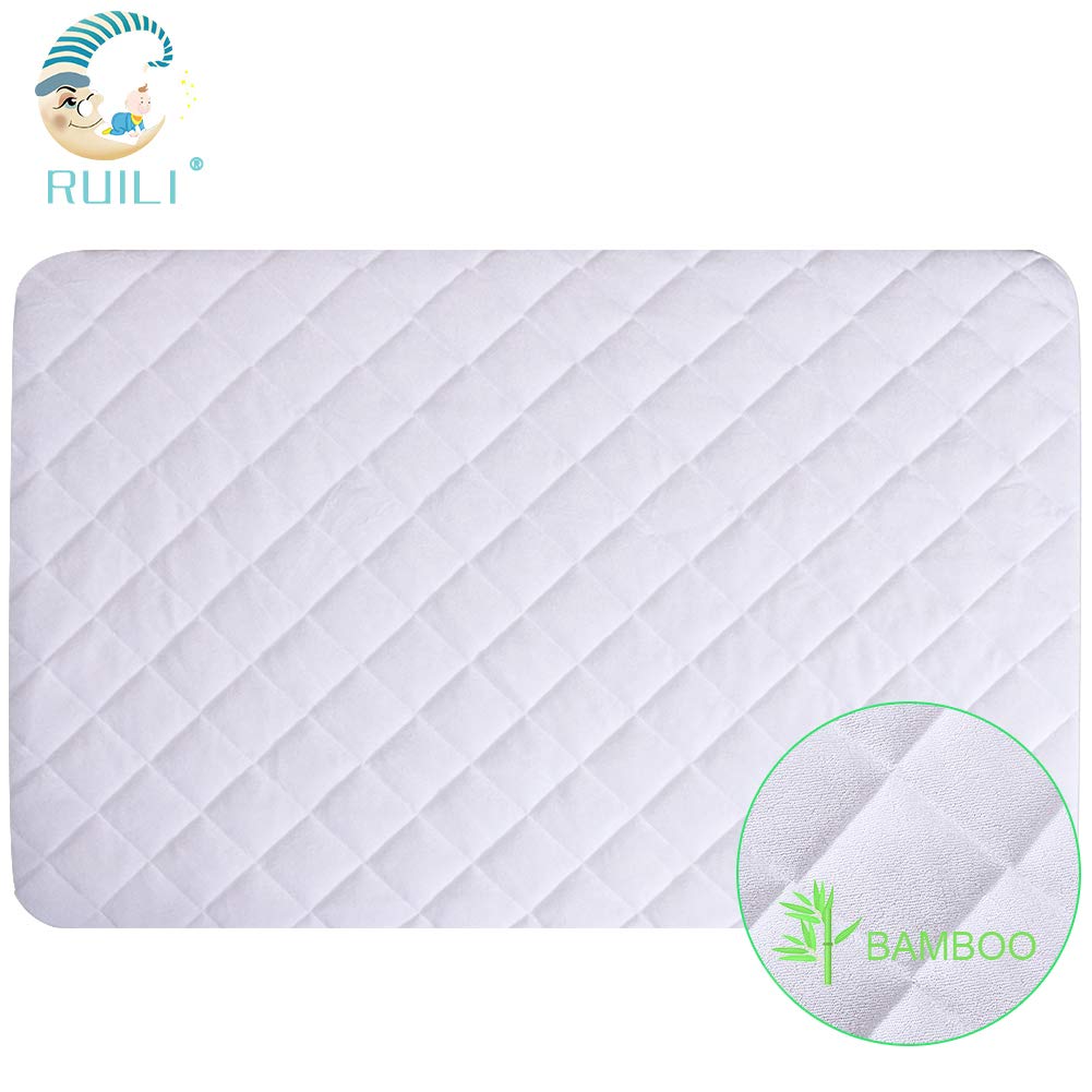 100% Waterproof Mini Size Quilted Fitted Crib Mattress Protector,Soft