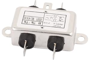 Aexit CW1B-3A-T(05) AC Signal Filters 110/250V 4-Pin Soldering Metal Case Single Phase Noise Suppressor Electromagnetic Interference Filters Power Filter