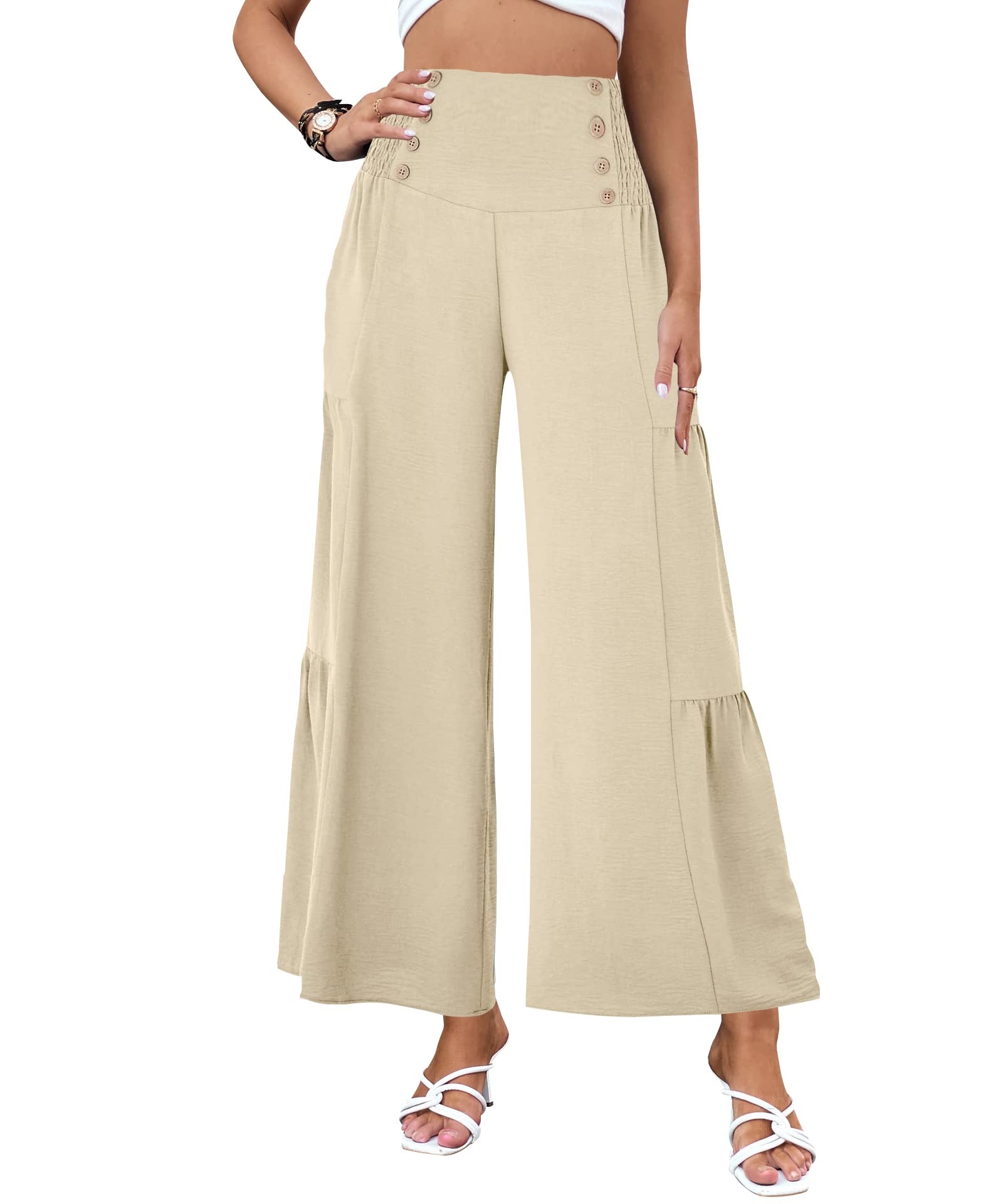 Floral Wide Leg Palazzo Pant - L