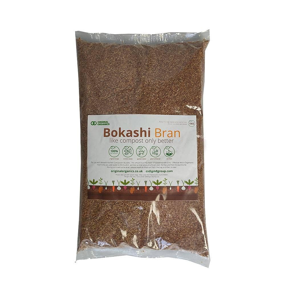 Original Organics Bokashi Bran Compost Converter and Soil Improver Enriched with Effective Micro Organisms - 1x 1kg BAG