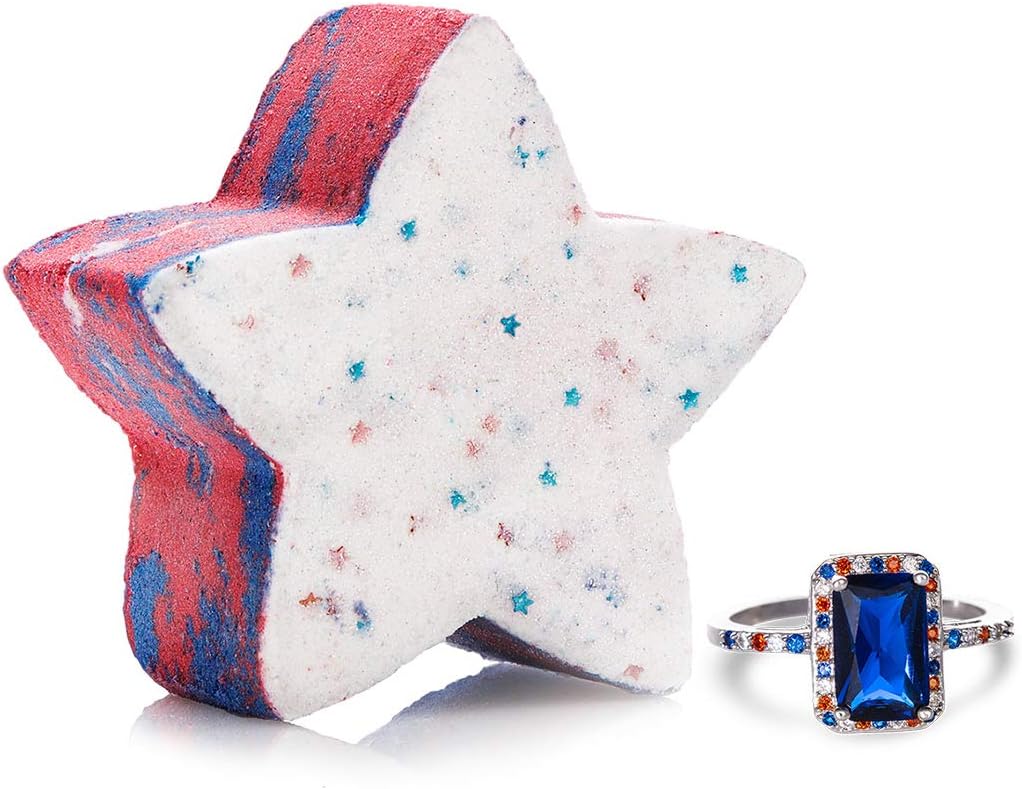 Fragrant Jewels America Bath Bomb with Collectible Ring (Size 5-10)