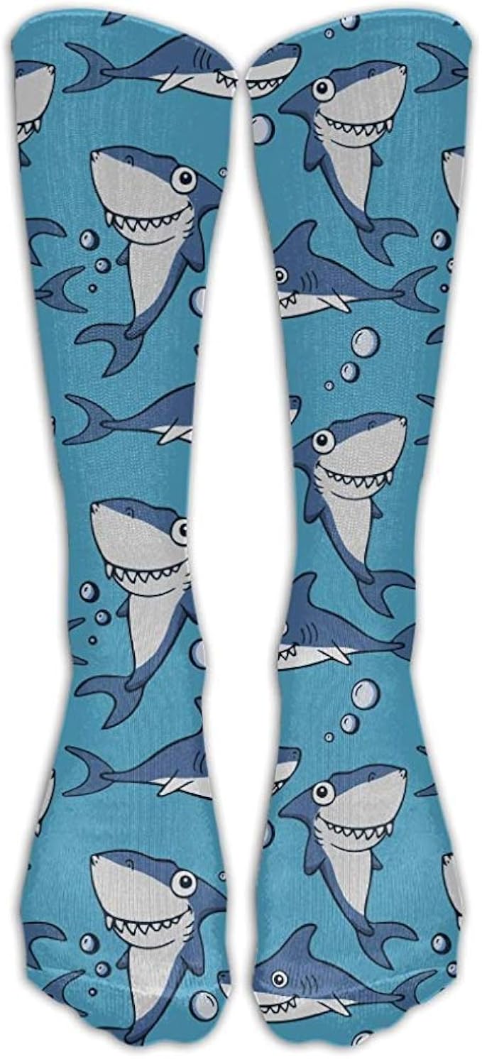 Tedtte Squalo Simpatico Cartone Animato Calza Unisex Calzini Comodi E Traspiranti Calcio Divertente Amazon It Abbigliamento