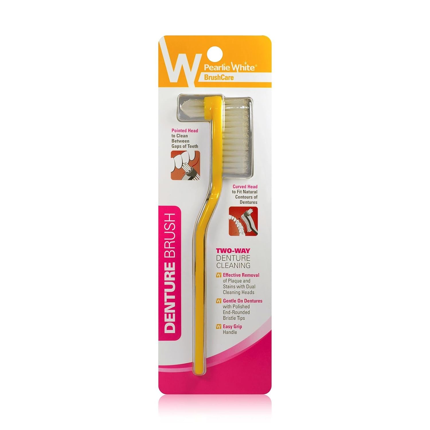 Pearlie White Denture Brush, Pack of 3 : Beauty