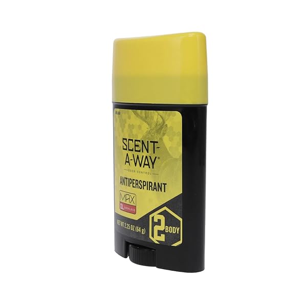 HUNTERS SPECIALTIES SCENT-A-WAY MAX ODORLESS ANTIPERSPIRANT FOR HUNTERS, TRAPPERS, ANGLERS, AND CAMPERS, 2.25 OZ