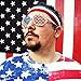 The Patriot - Terry Cloth Sweatband/Headband, True 'Merica (Red/White/Blue)