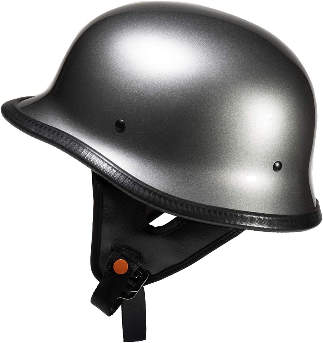 Lunatic, L2011G-14, Medium, Titan Gray German Style Motorcycle Helmet