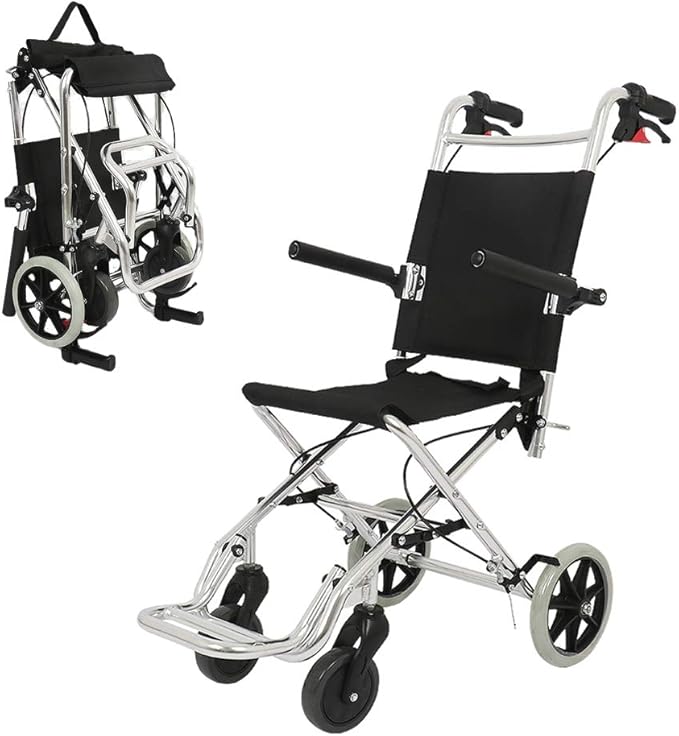 Belltower Silla de Ruedas portátil con Asiento Acolchado Grande de 12.6