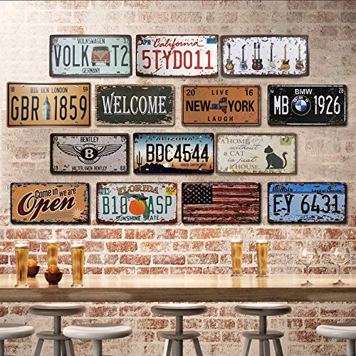 SIGNT 6x12 Inches CA California 5TYD011 Retro Vintage Tin Bar Sign Country Home Decor Wall Decor Car Vehicle License Plate Metal Tin Sign Plaque