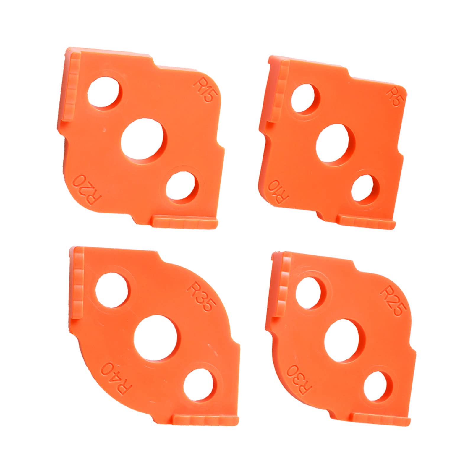 Radius Jig Router Templates, Corner Routing Templates for Woodworking, High Hardness ABS+CNC Jig Radius Corners R5 R10 R15 R20 R25 R30 R35 R40 (4 Pieces)