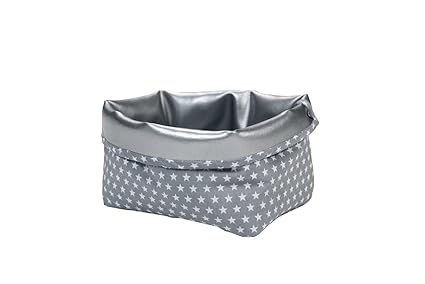 HATON Utensilo fürs Kinderzimmer 20x15x15 cm Innen Wasserfest (Grau)