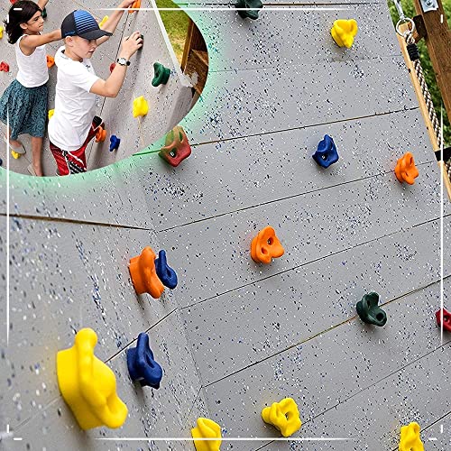 Beauenty 10 Pcs Rock Climbing Holds For Kids Set,Rock Climbing Holds,Climbing Wall,Climbing For Adult Indoor And Outdoor Play Accessories,With Mounting Hardware,Home Playground Climbing Wall Grip Kits
