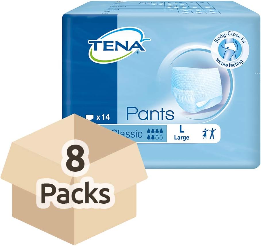 Tena Pants Plus Classic Large (100135cm) 8 Packs of 10 Amazon.co