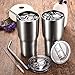 Milk Frother, Homitt Automatic Electric Milk Foamer and Warmer Stainless Steel Interior Coffee Milk Foamer Frother for Cappuccino, Latte, Mocha and Hot Chocolate with 2 Whisk Sets included(White)