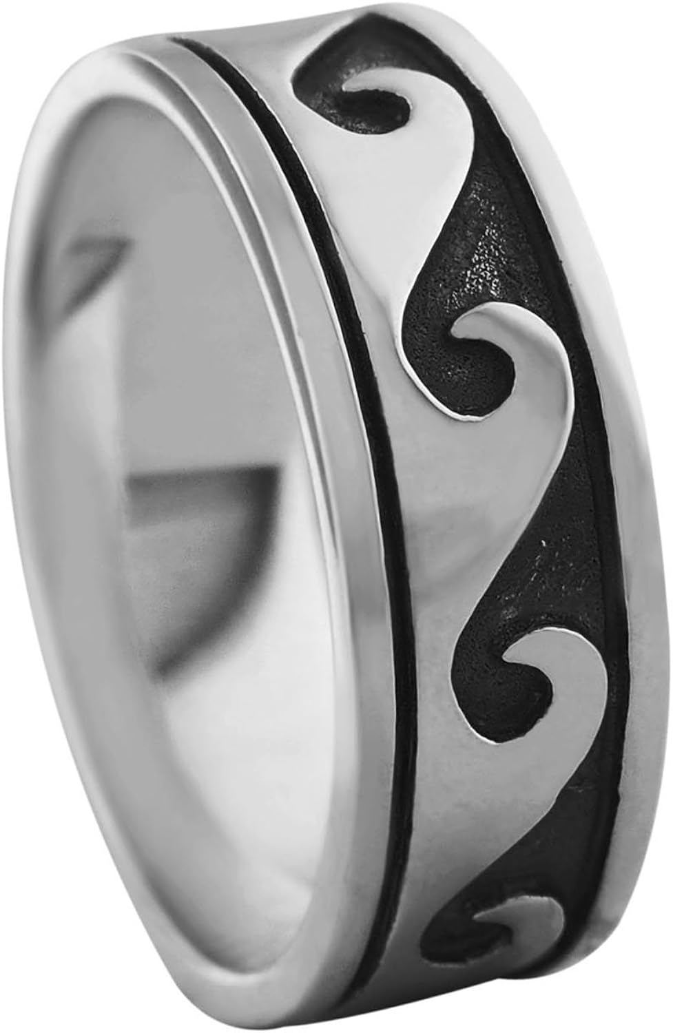 Hawaiian Silver Jewelry Sterling Silver Wave 9US R Amazon.co.uk