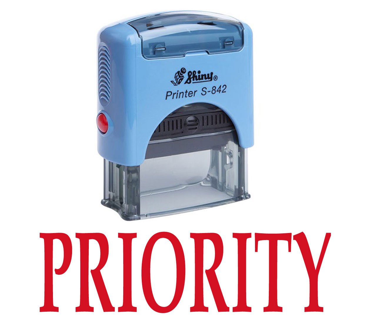 Priority Self Inking Rubber Stamp Custom Shiny Office Stationary Stamp
