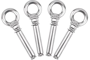 INCREWAY Expansion Bolt, 4 Pcs 304 Stainless Steel Ring Lifting Anchor Eyebolt Expansion Screw with Ring Closed Hook Internal