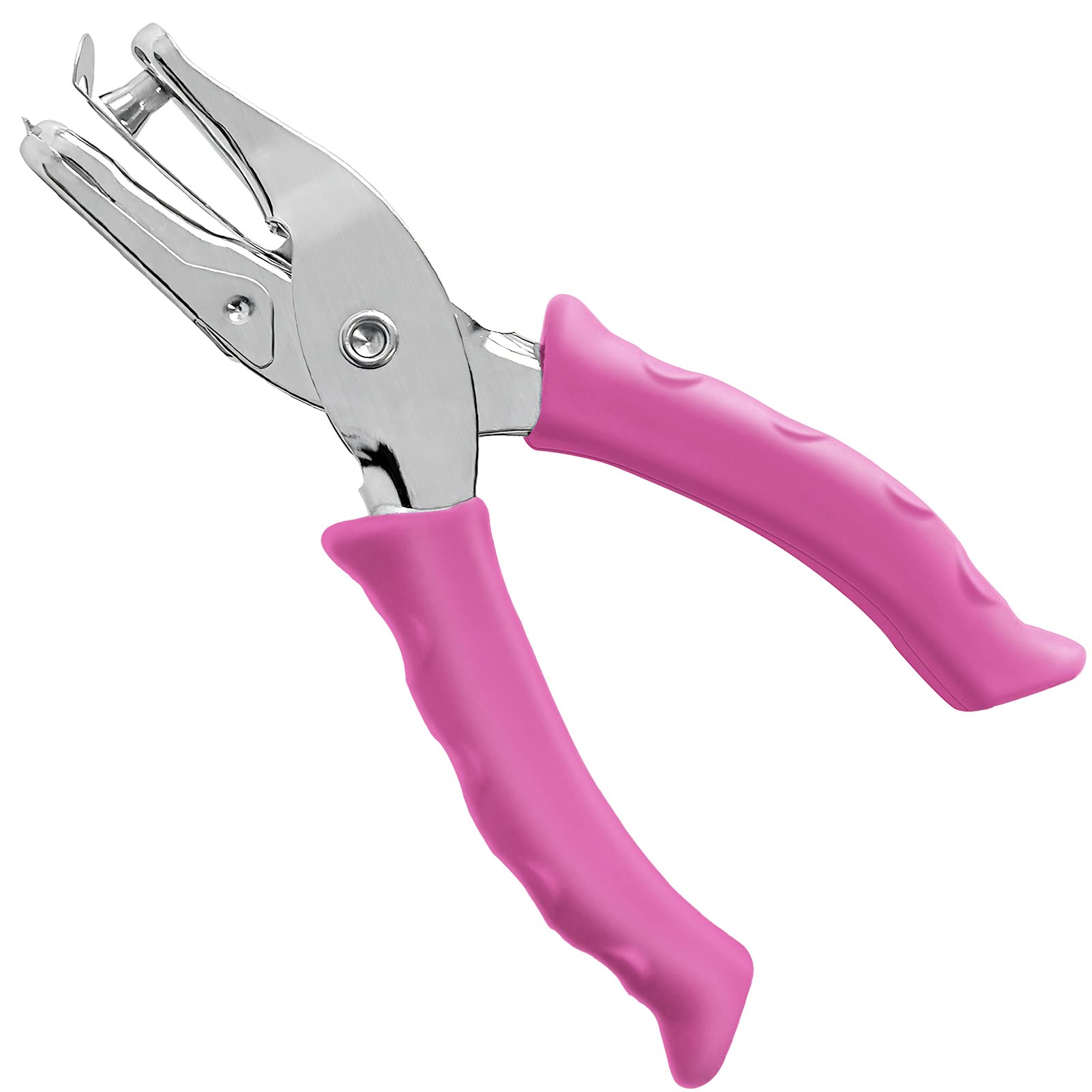 Photo 1 of Single Hole Punch 1/4” Paper Hole Puncher for Crafts, One Hole Punch with Pink Soft Grip Handle, Small Hole Punchs or Kids and Adults, Handheld Circle Punch for Paper Crafts in Home, Office,Classroom