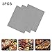 BSICPRO 3PCS BBQ Grill Mesh Mat Non Stick Reusable Barbecue Sheet Liners for Grilled Works On Electric Grill Oven Gas Charcoal BBQ Grill (Balck)