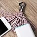 USB Leather Tassel with 7-Inch 2.4 Amp ChargeSync Cable for lPhone, lPad, Nkomax Keychain Ring USB Cable (Pink)
