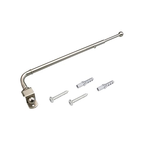 ARTDECO Schwenkstange Gardinenstange 35-60cm Edelstahloptik