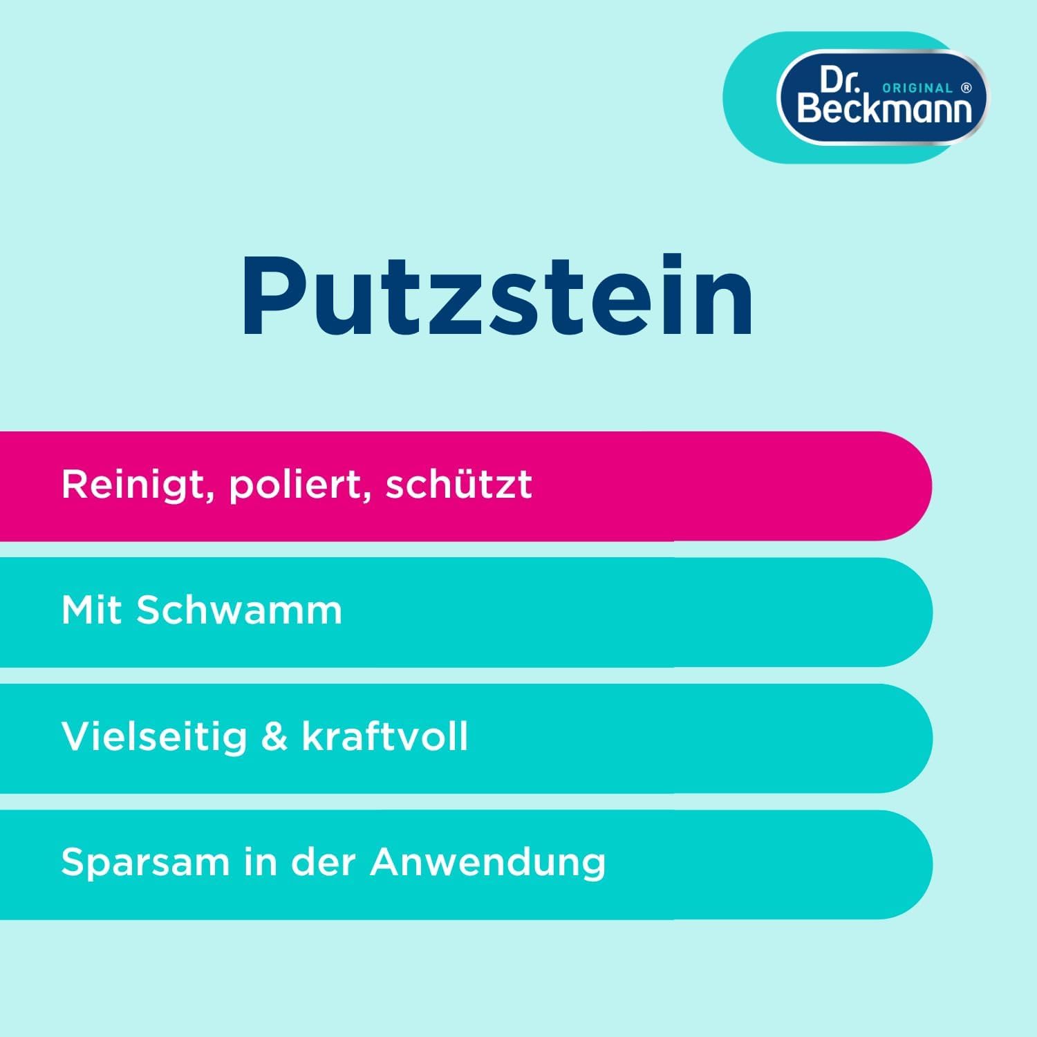 Dr. Beckmann Putzstein | Universalreiniger für den ganzen Haushalt | inkl. Putzschwamm | 550 g 2