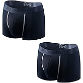 JOCKMAIL Men's Underwear Boxer Briefs Soft Breathable Modal Underwear for Men Sports 2 Pack