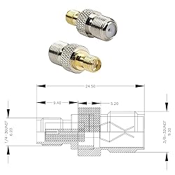 exgoofit F Type to SMA Male Female Coax Connector