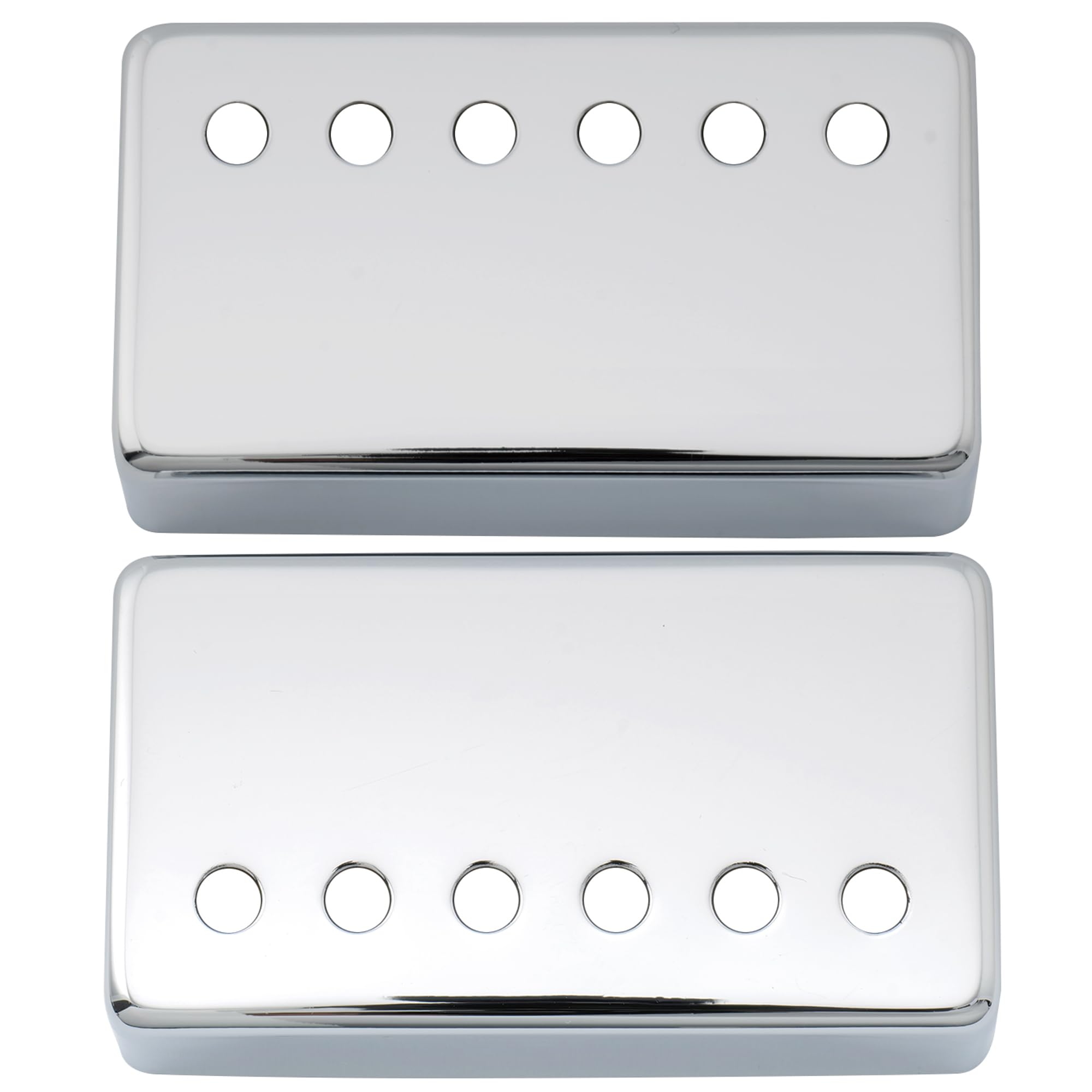 Musiclily 50mm Metal Humbucker Pickup Covers Neck Pickup Covers for Electric Guitar, Chrome (2 Pieces) โ image 1