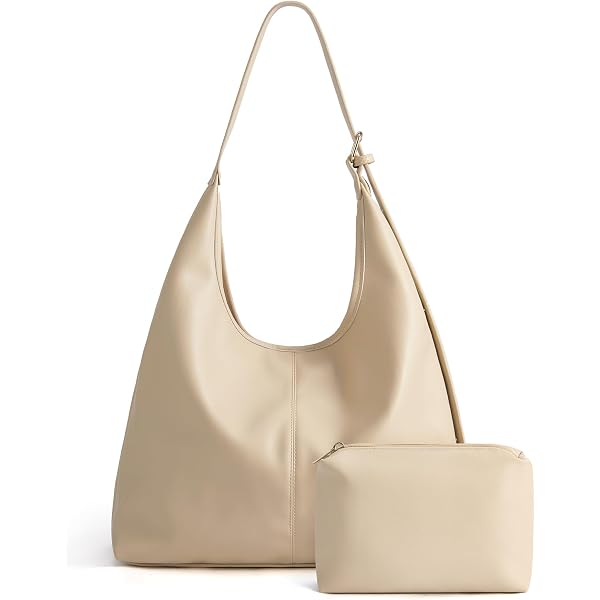 Genuine Leather Tote Bag For Women – Large Capacity Shoulder Bag, Waterproof, Office Work Bag – With Rabbit Doll (White)