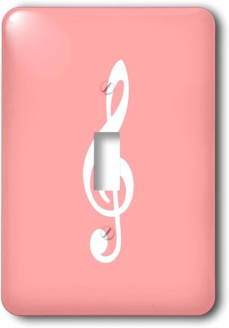Amazon Co Jp Inspirationzstore音楽アートデザイン コーラルピンクト音記号music Notation G Clef Musical Note Musician 照明スイッチカバー シングルトグルスイッチ Lsp 1 Diy 工具 ガーデン