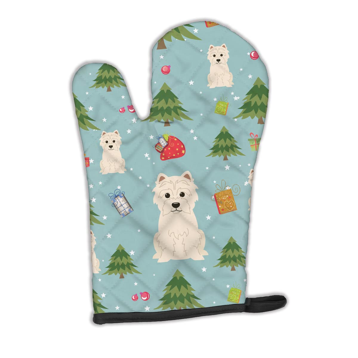 Caroline's Treasures Christmas Westie Oven Mitt BB4702OVMT, Fabric, Multicolor
