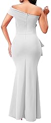 White Formal Dresses for Women Sexy Bodycon One Off