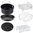 GoWISE USA Standard 6-Piece Air Fryer Accessory Kit for 2.75-4 Quarts, Small, Universal